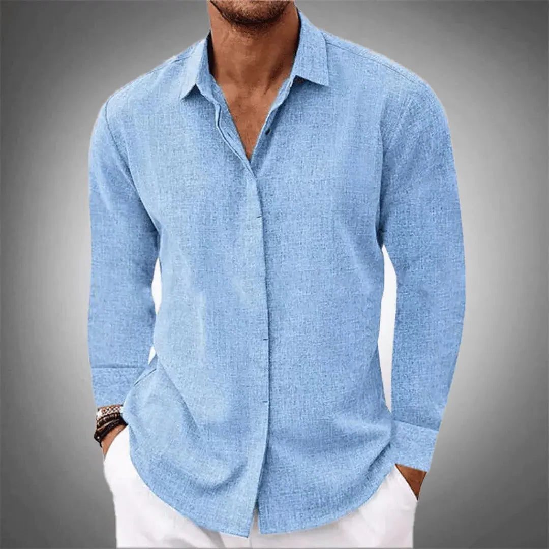 Camicia Manica Lunga da Uomo Vestibilità Rilassata — foto 4