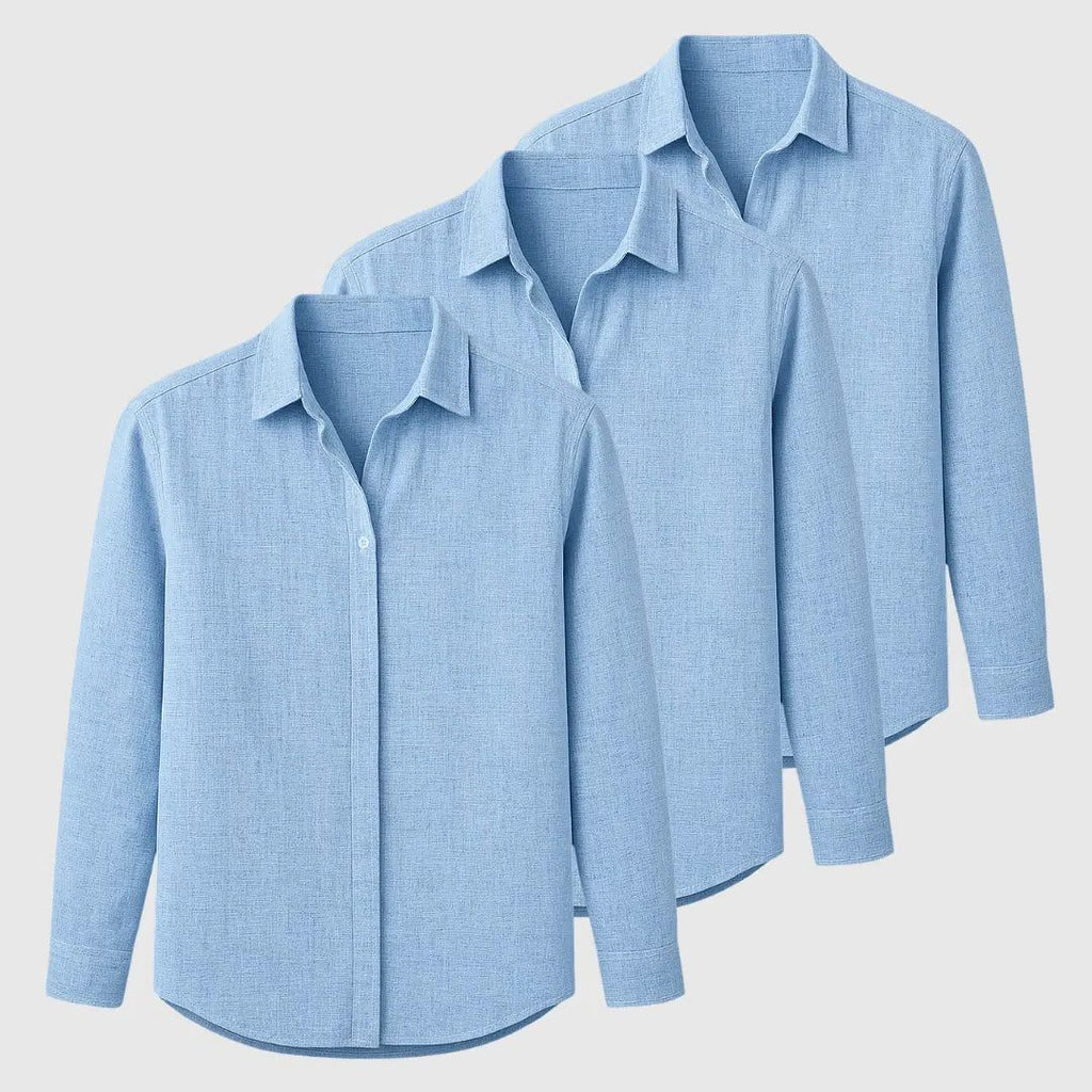 Camicia Manica Lunga da Uomo Vestibilità Rilassata — foto 7