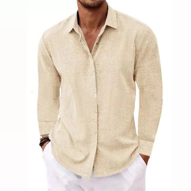 Camicia Manica Lunga da Uomo Vestibilità Rilassata — foto 9
