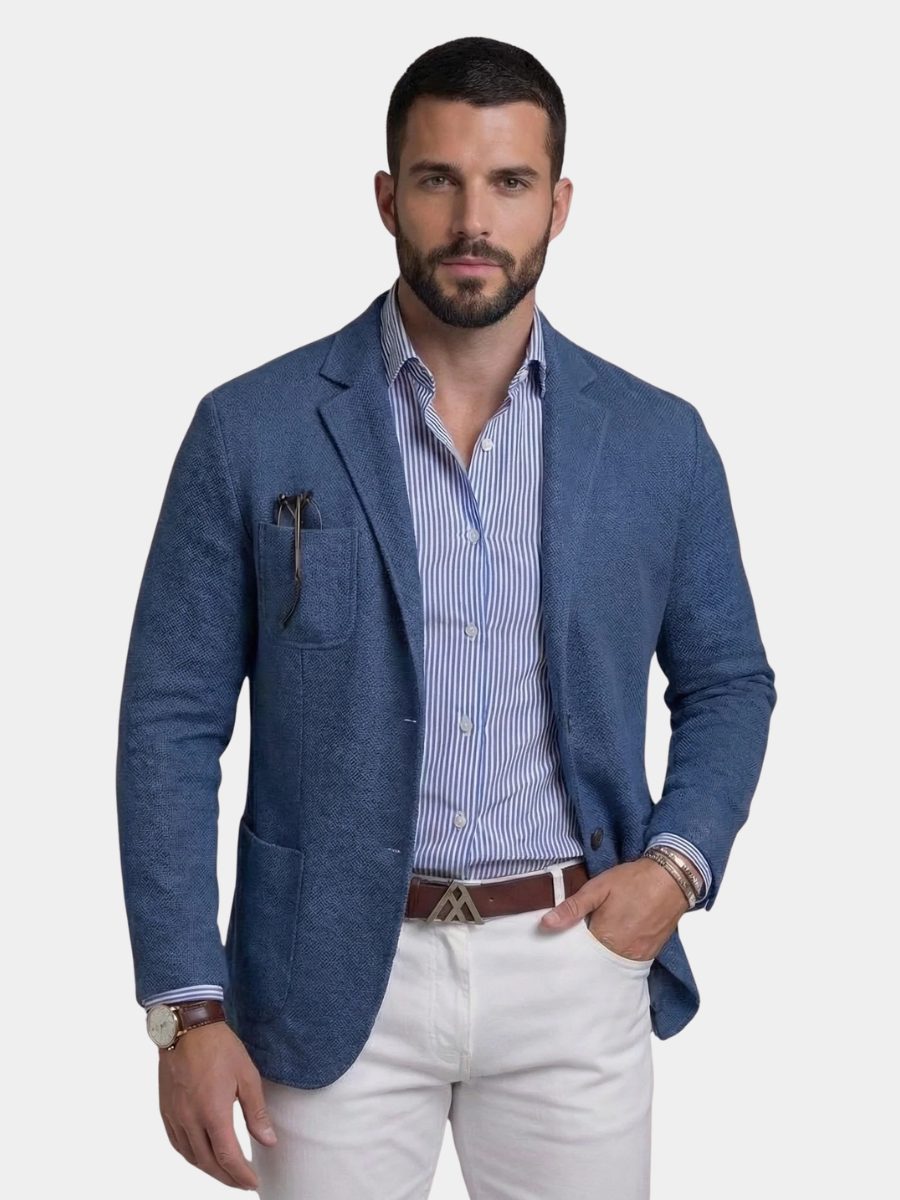Blazer da Uomo con Revers a Lancia e Taschino