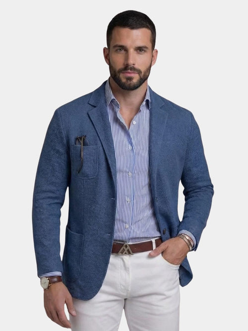 Blazer da Uomo con Revers a Lancia e Taschino