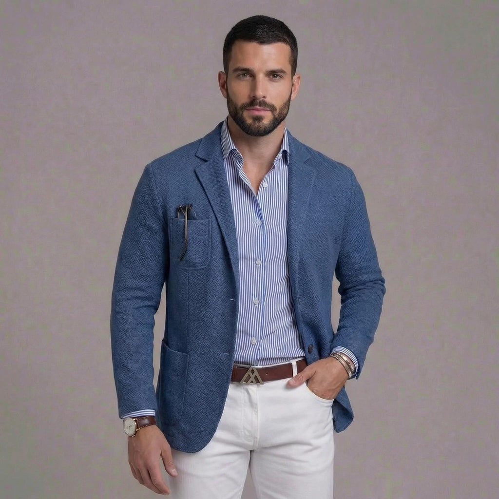 Blazer da Uomo con Revers a Lancia e Taschino — foto 2