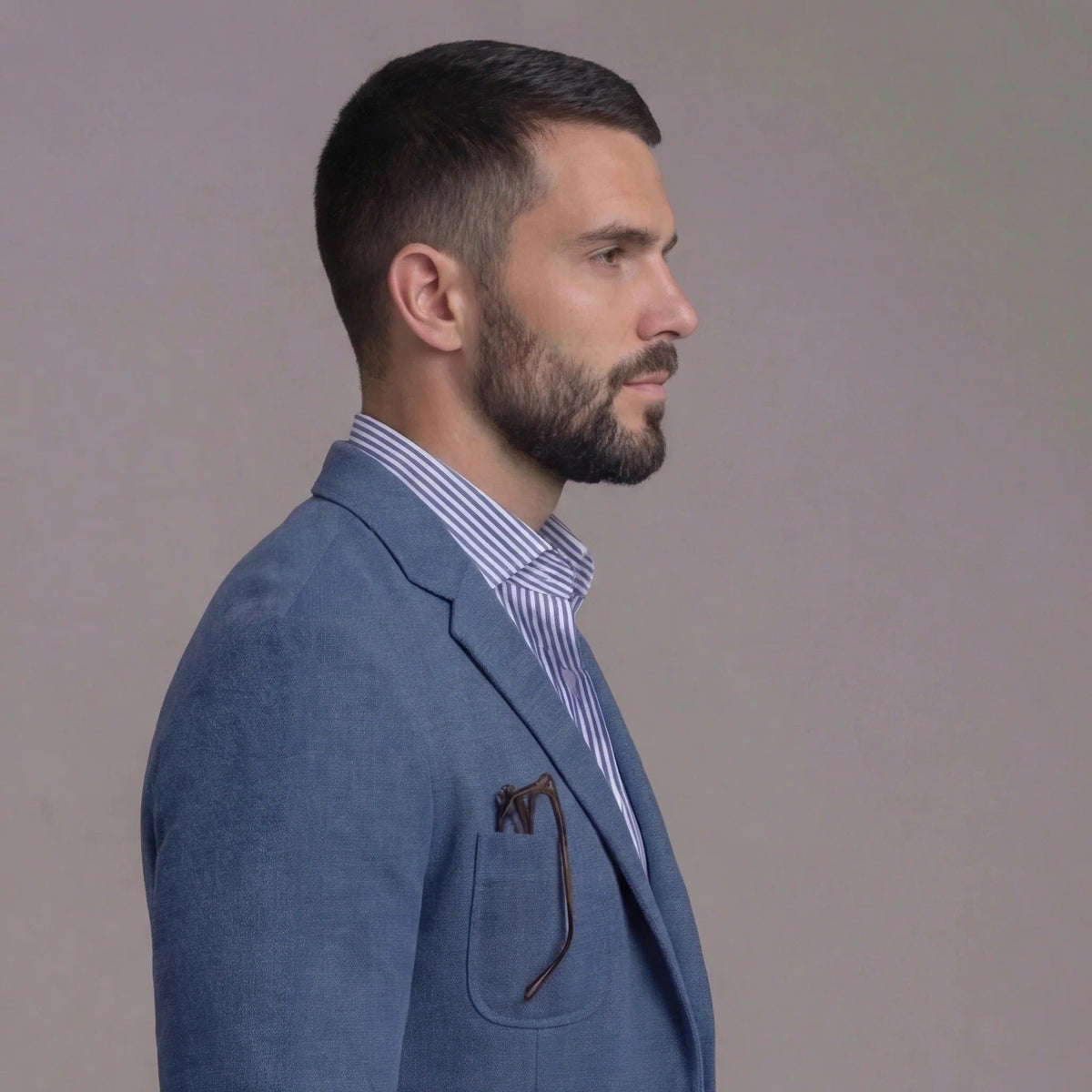 Blazer da Uomo con Revers a Lancia e Taschino — foto 5