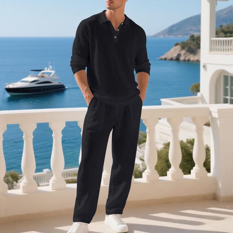 Set Camicia e Pantaloni da Uomo a Vita Elastica — foto 10