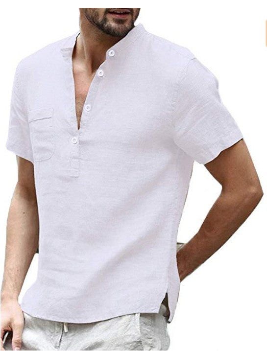 Henley da Uomo Naturale a Maniche Corte — foto 2