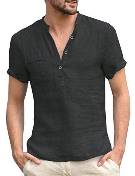 Henley da Uomo Naturale a Maniche Corte — foto 4