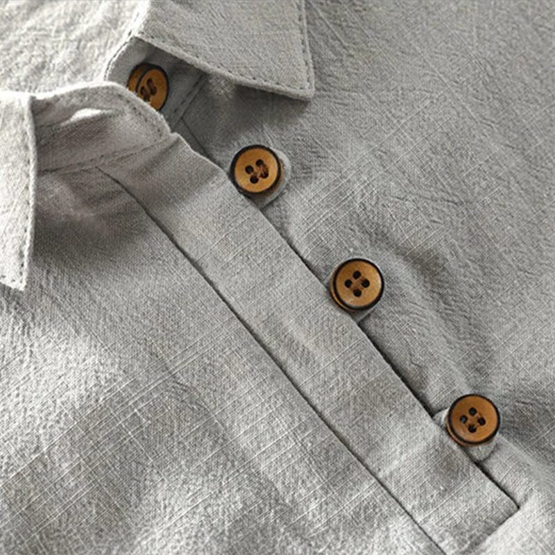 Polo in Lino da Uomo Naturale e Casual — foto 6