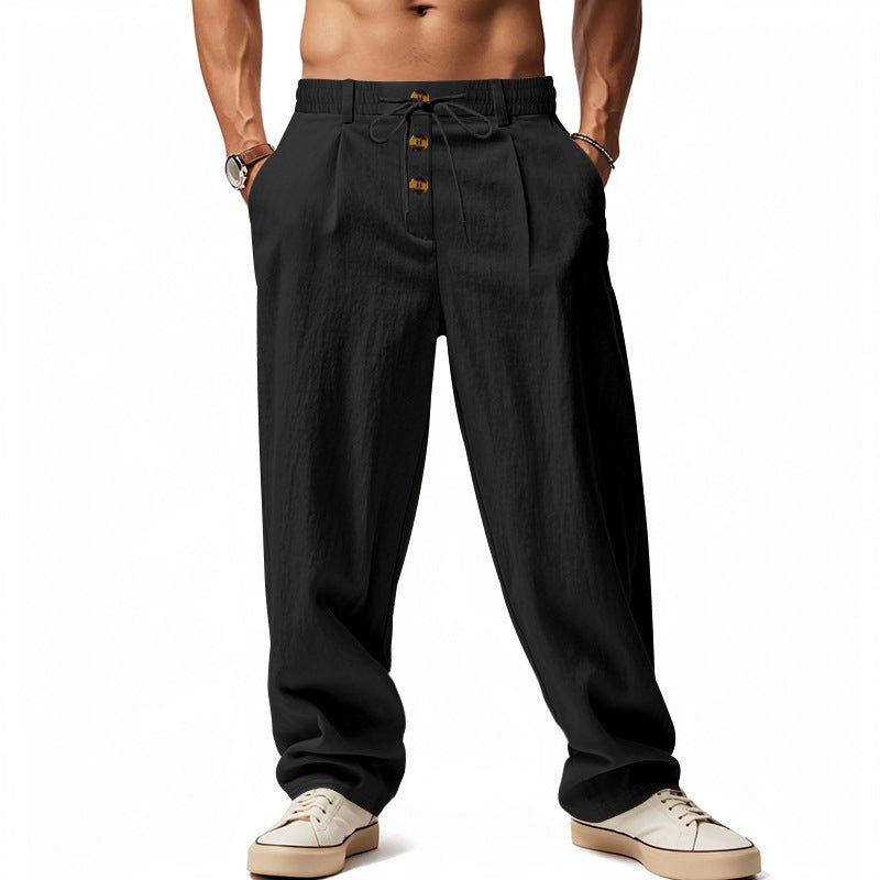 Pantaloni Gamba Dritta da Uomo con Coulisse