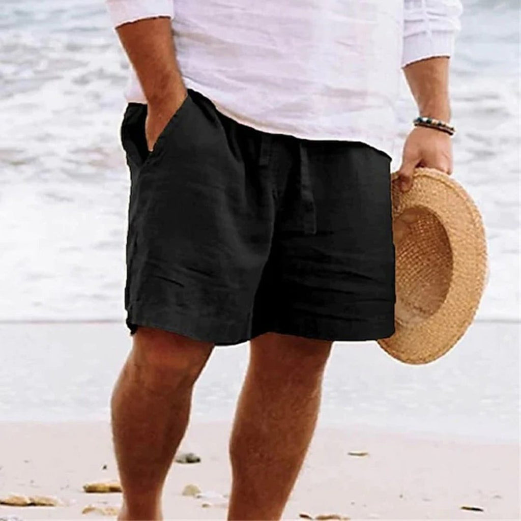 Bermuda in Lino da Uomo Gamba Dritta — foto 5