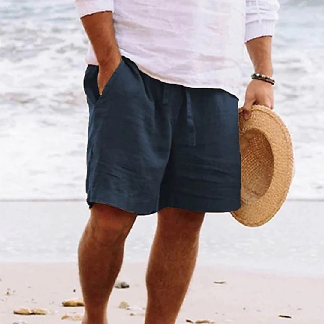 Bermuda in Lino da Uomo Gamba Dritta — foto 6