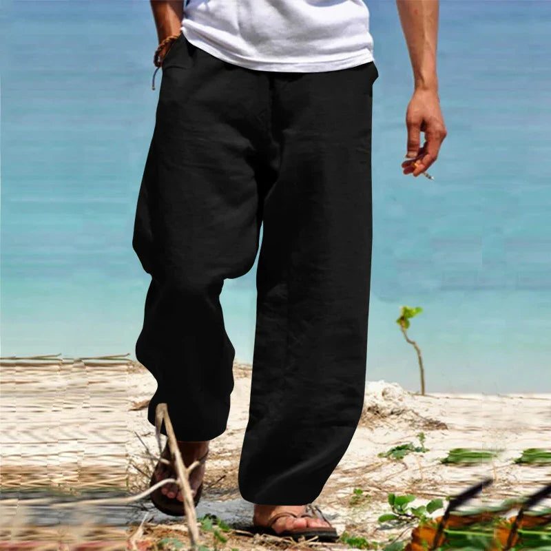 Pantaloni a Gamba Dritta da Uomo Stile Resort — foto 2