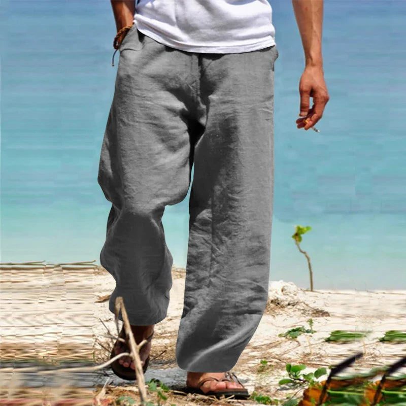 Pantaloni a Gamba Dritta da Uomo Stile Resort — foto 4