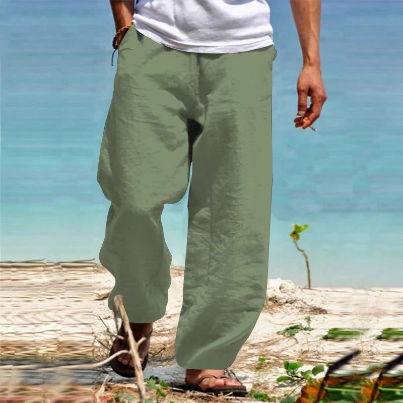 Pantaloni a Gamba Dritta da Uomo Stile Resort — foto 6