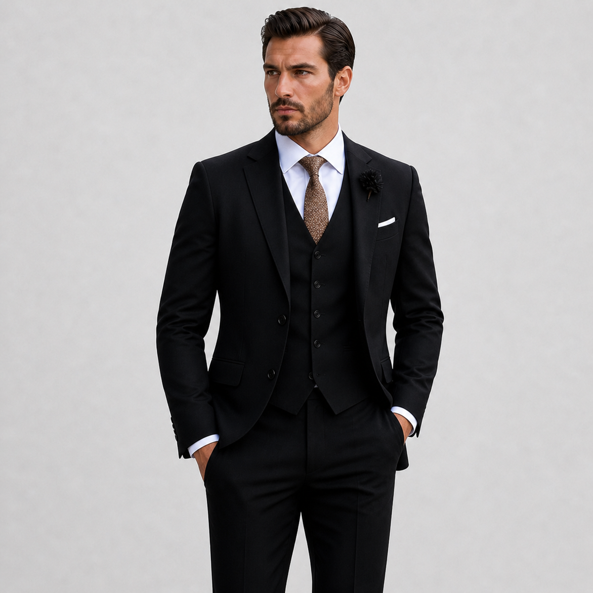 Completo da Uomo Leggero in Tre Pezzi con Gilet — foto 4
