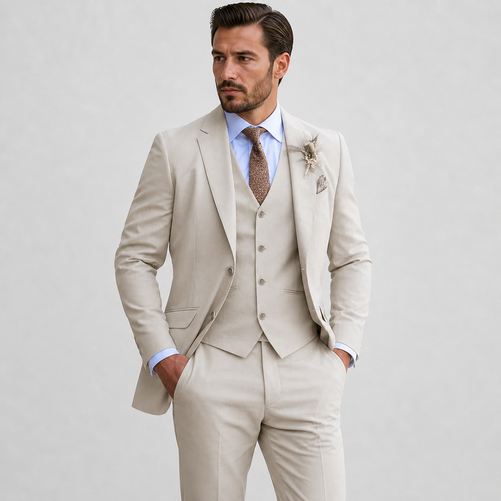 Completo da Uomo Leggero in Tre Pezzi con Gilet — foto 5