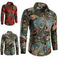 Camicia Fantasia da Uomo Maniche Lunghe