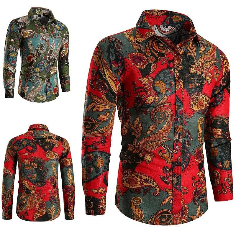 Camicia Fantasia da Uomo Maniche Lunghe — foto 2