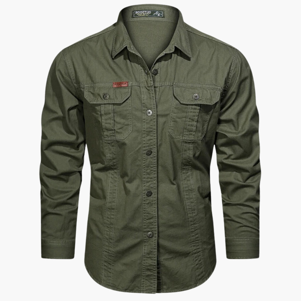 Camicia da Uomo con Taschini Stile Outdoor