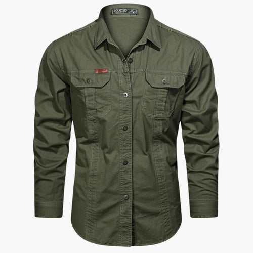 Camicia da Uomo con Taschini Stile Outdoor