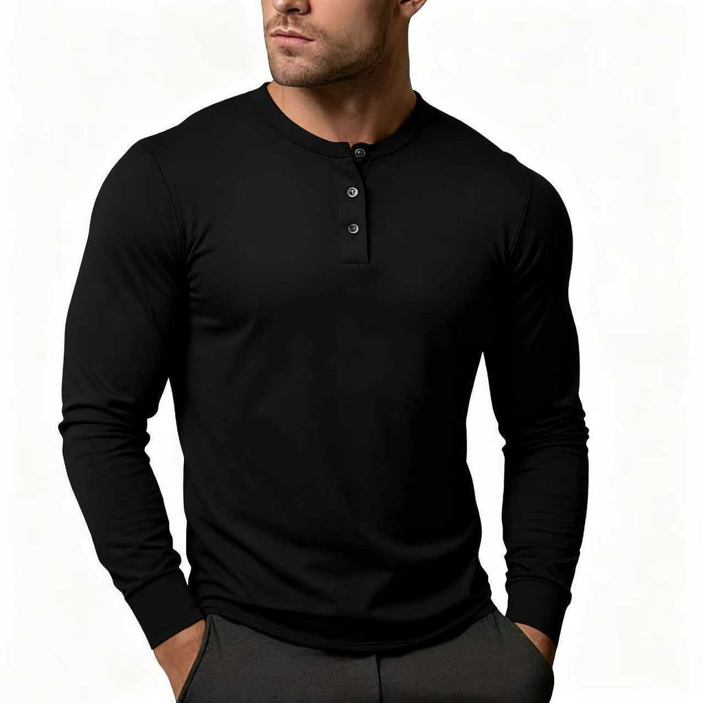 Maglia Henley da Uomo Manica Lunga — foto 3