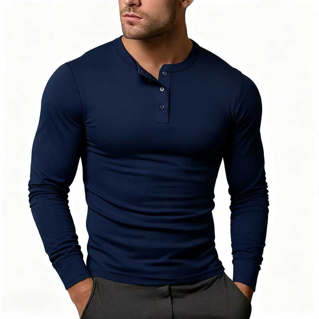 Maglia Henley da Uomo Manica Lunga — foto 5