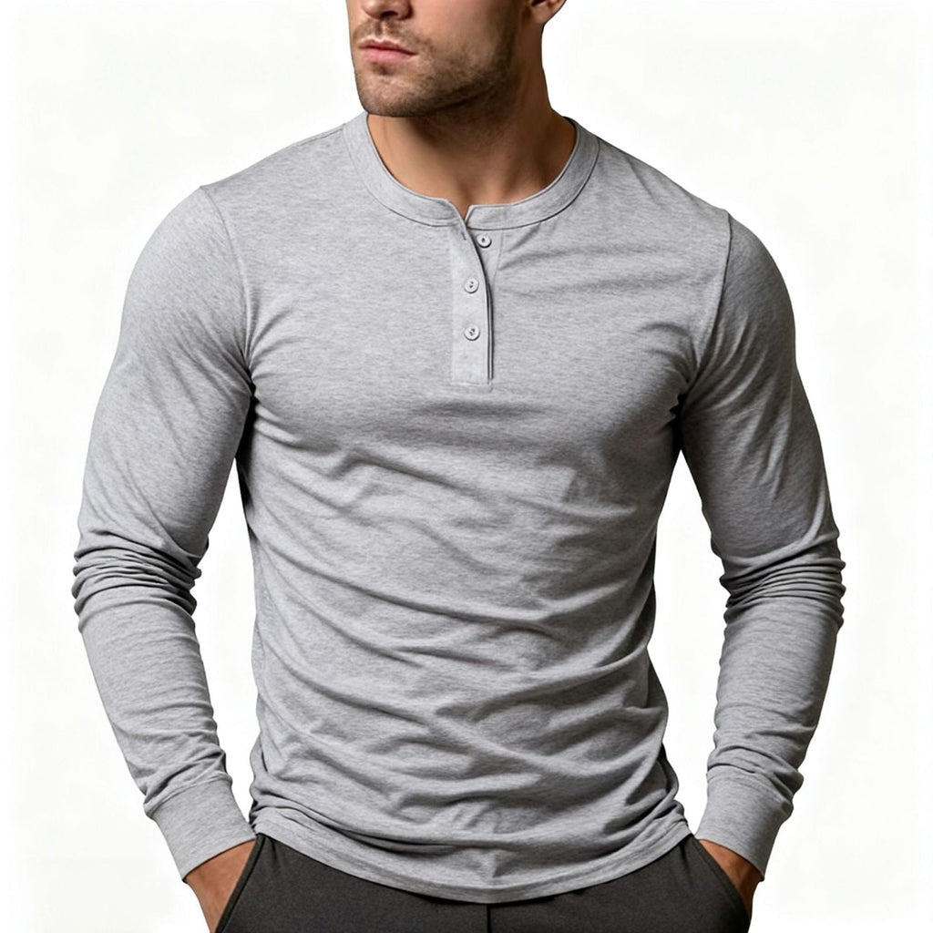 Maglia Henley da Uomo Manica Lunga — foto 7