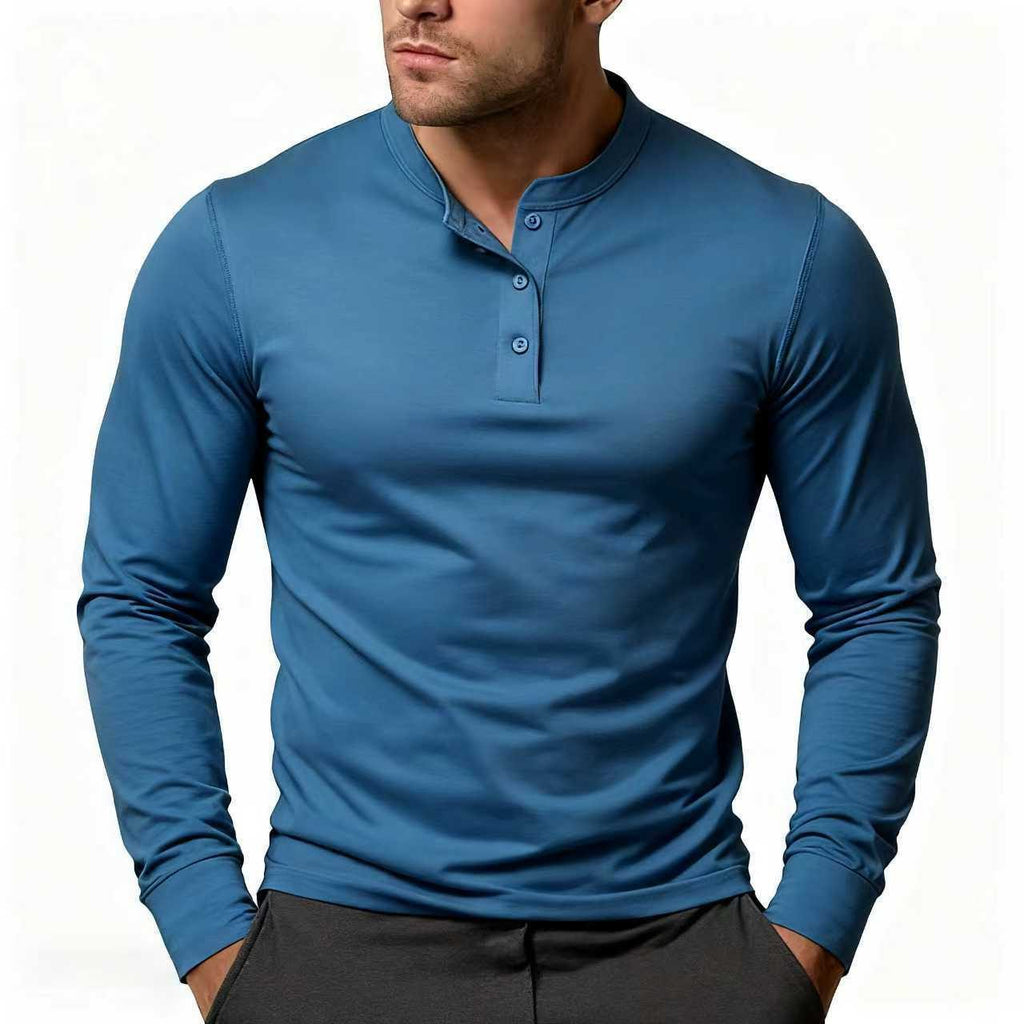Maglia Henley da Uomo Manica Lunga — foto 9