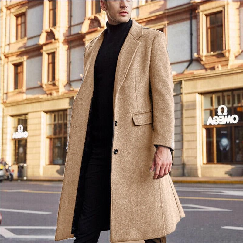 Cappotto Lungo da Uomo in Lana con Revers — foto 4