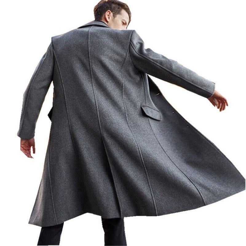 Cappotto Lungo da Uomo in Lana con Revers — foto 5