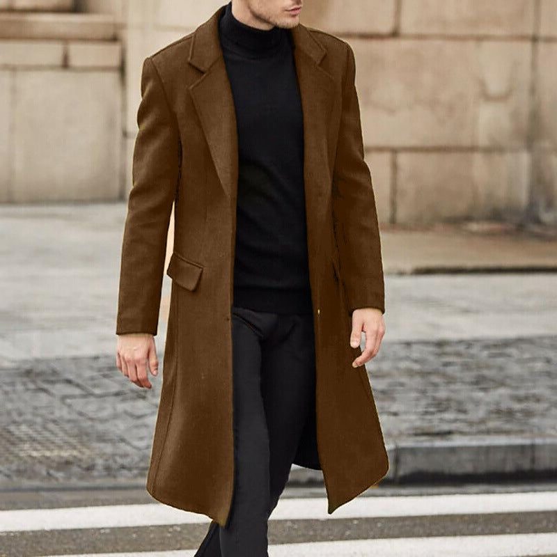 Cappotto Lungo da Uomo in Lana con Revers — foto 6