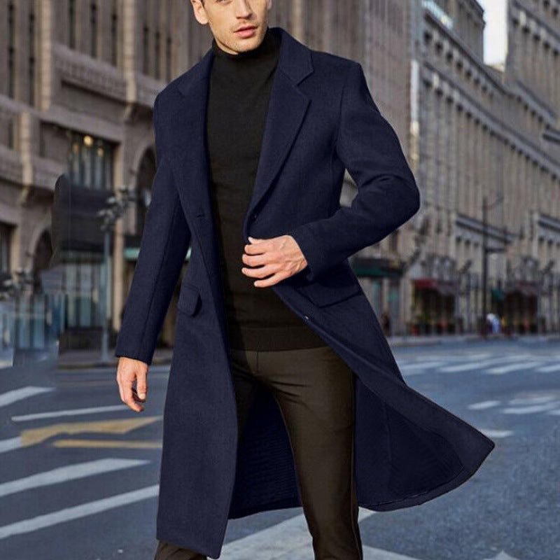 Cappotto Lungo da Uomo in Lana con Revers — foto 7