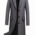 Cappotto Lungo da Uomo con Revers a Lancia
