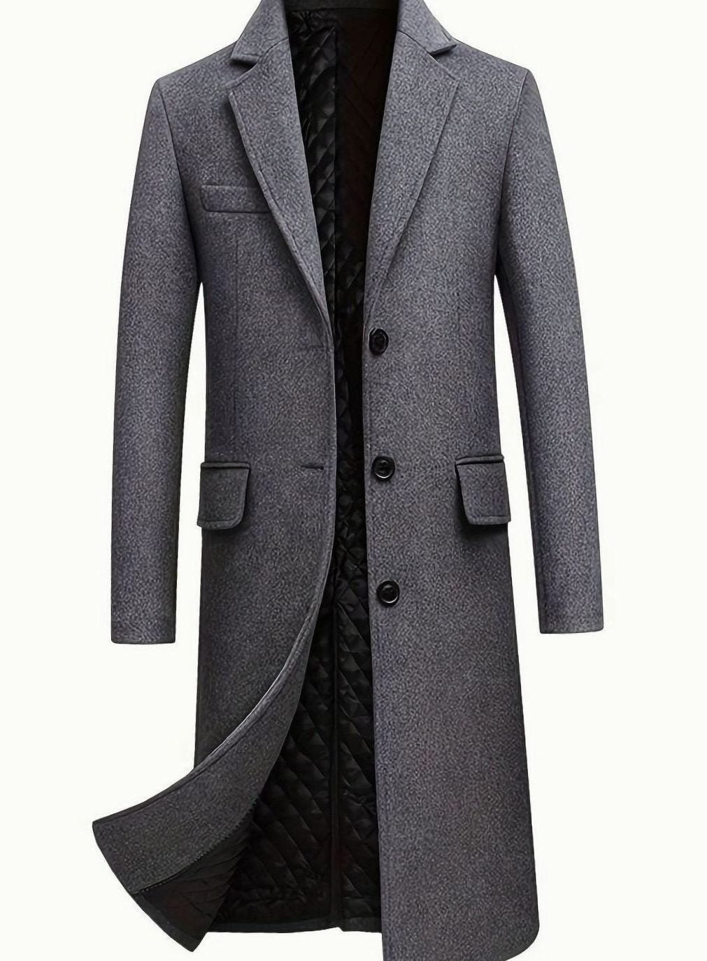 Cappotto Lungo da Uomo con Revers a Lancia — foto 2