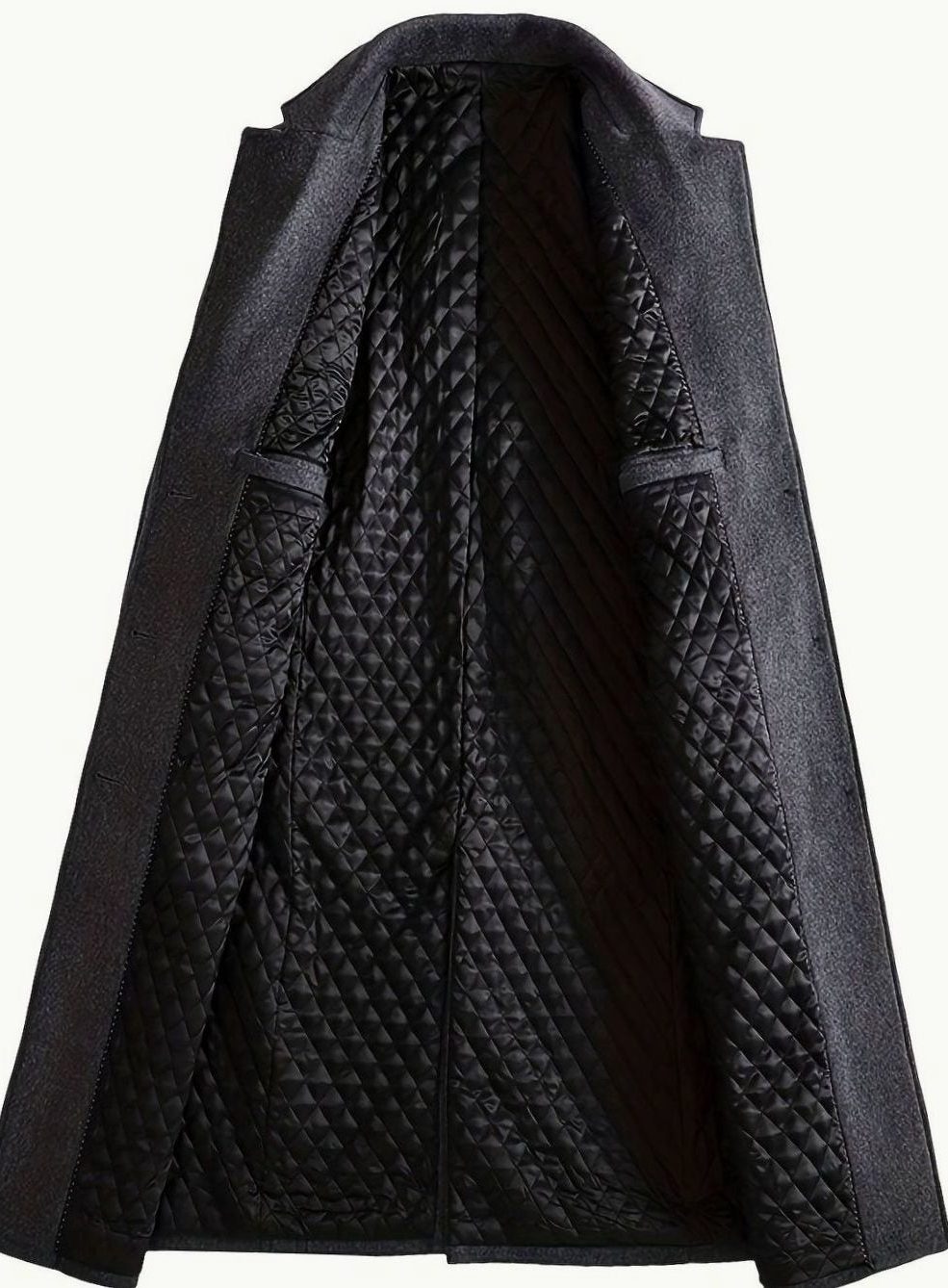 Cappotto Lungo da Uomo con Revers a Lancia — foto 4