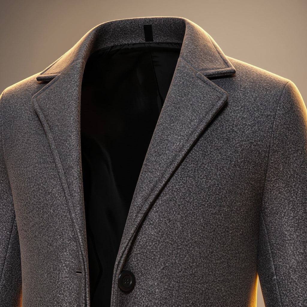 Cappotto Lungo Monopetto da Uomo Fino al Ginocchio — foto 4