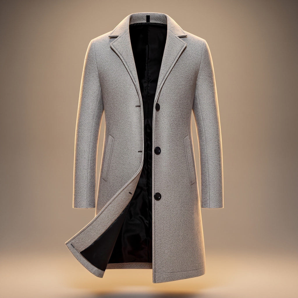 Cappotto Lungo Monopetto da Uomo Fino al Ginocchio — foto 7