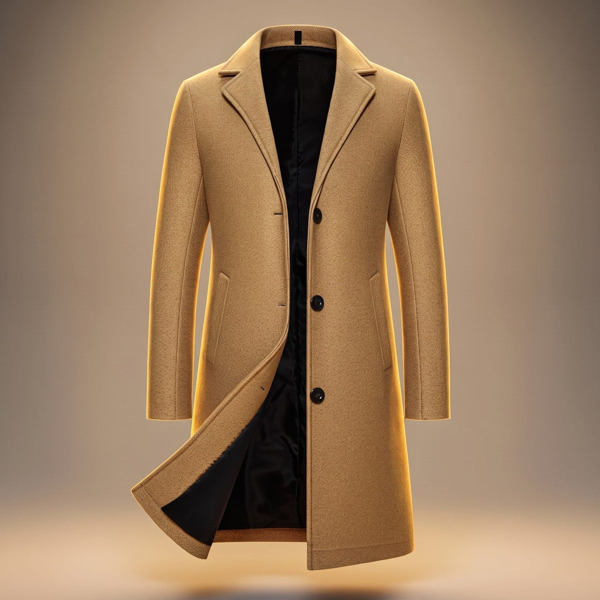 Cappotto Lungo Monopetto da Uomo Fino al Ginocchio — foto 9