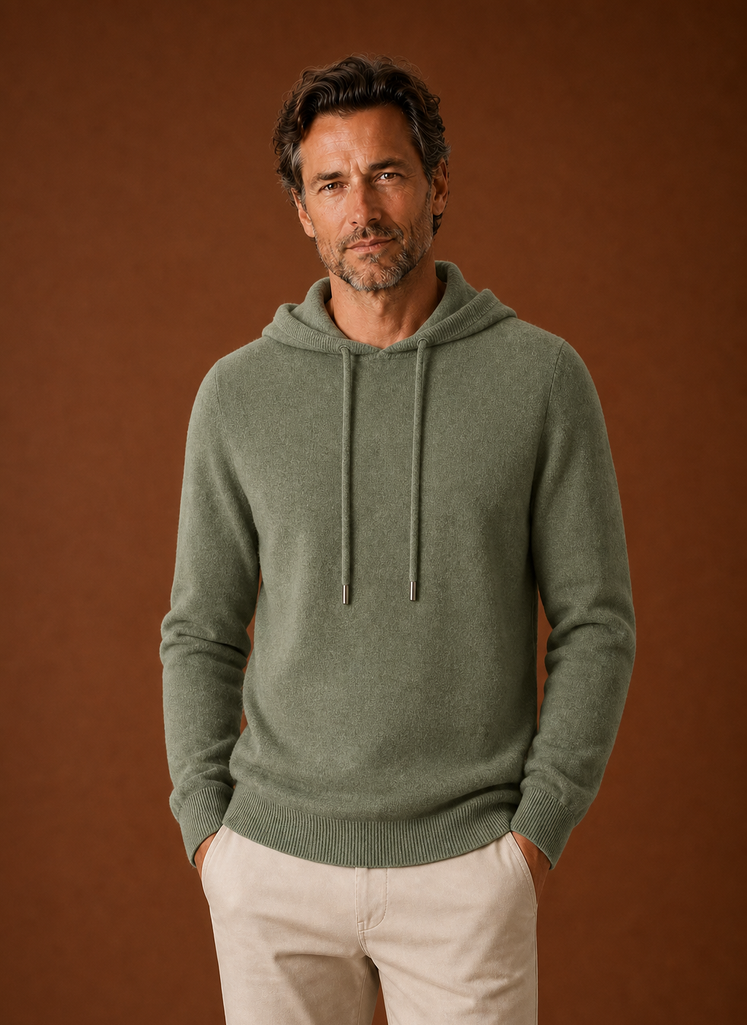 Maglione con Cappuccio da Uomo Effetto Cashmere — foto 13