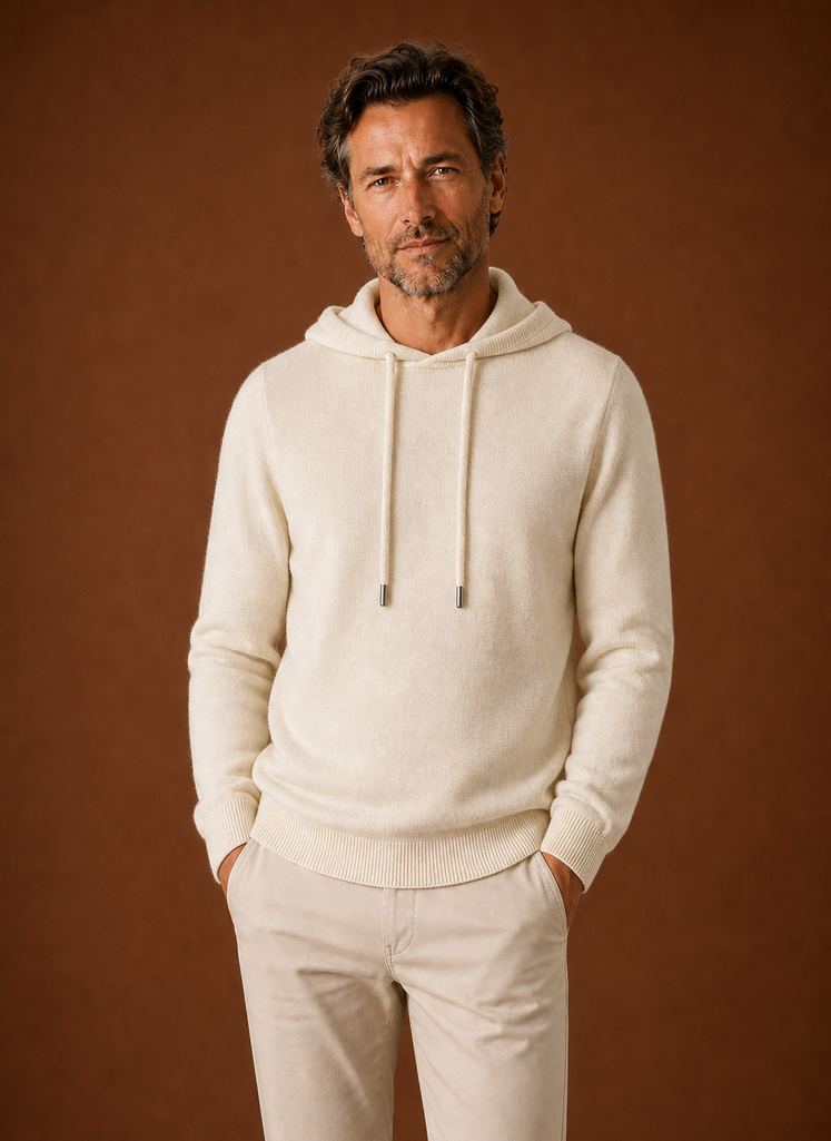 Maglione con Cappuccio da Uomo Effetto Cashmere — foto 17
