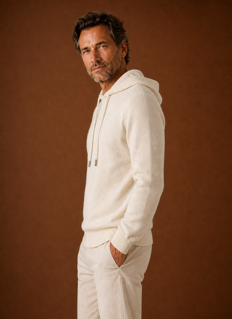 Maglione con Cappuccio da Uomo Effetto Cashmere — foto 19