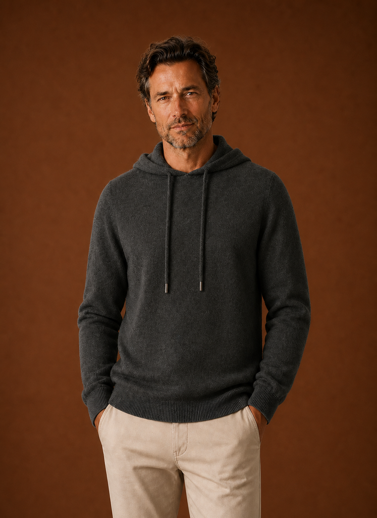 Maglione con Cappuccio da Uomo Effetto Cashmere — foto 21