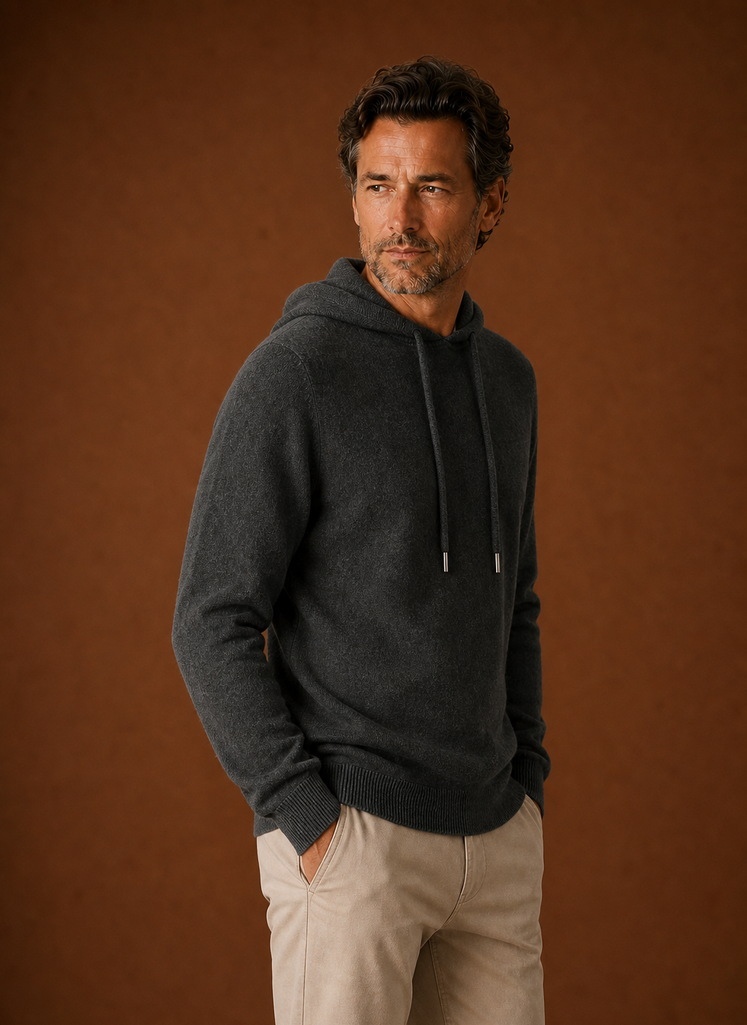 Maglione con Cappuccio da Uomo Effetto Cashmere — foto 22