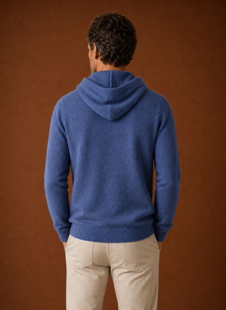 Maglione con Cappuccio da Uomo Effetto Cashmere — foto 3