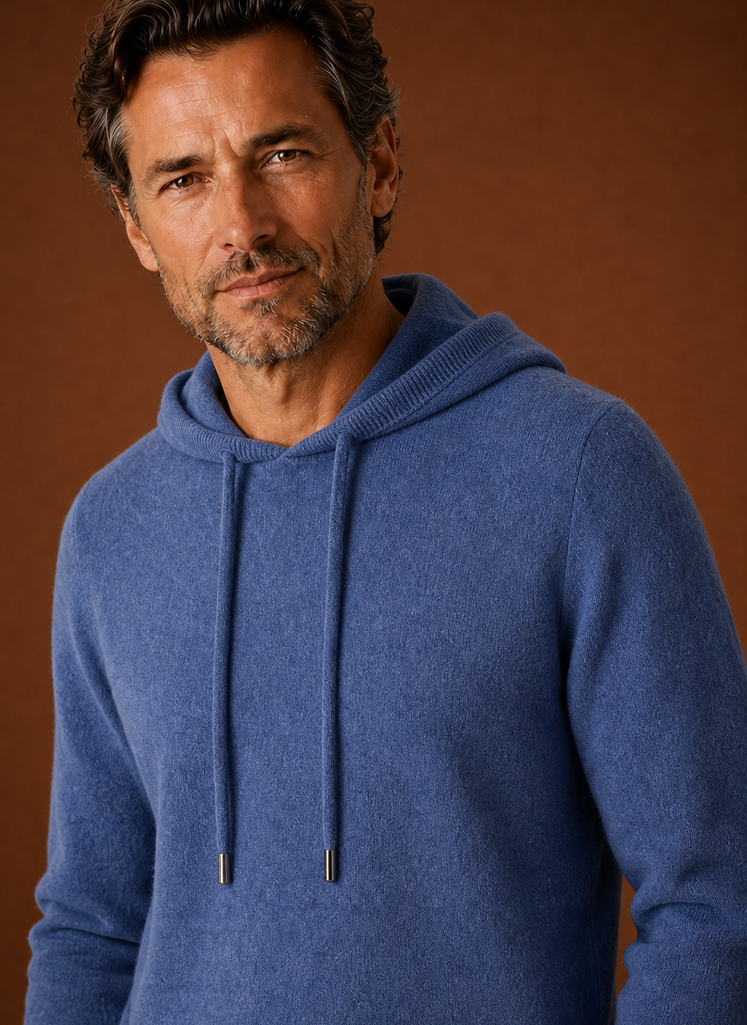 Maglione con Cappuccio da Uomo Effetto Cashmere — foto 4
