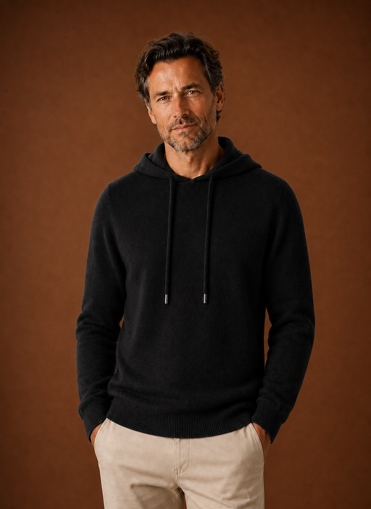 Maglione con Cappuccio da Uomo Effetto Cashmere — foto 5