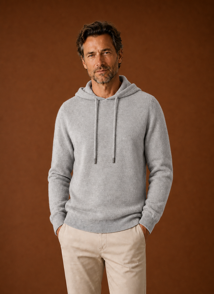 Maglione con Cappuccio da Uomo Effetto Cashmere — foto 9