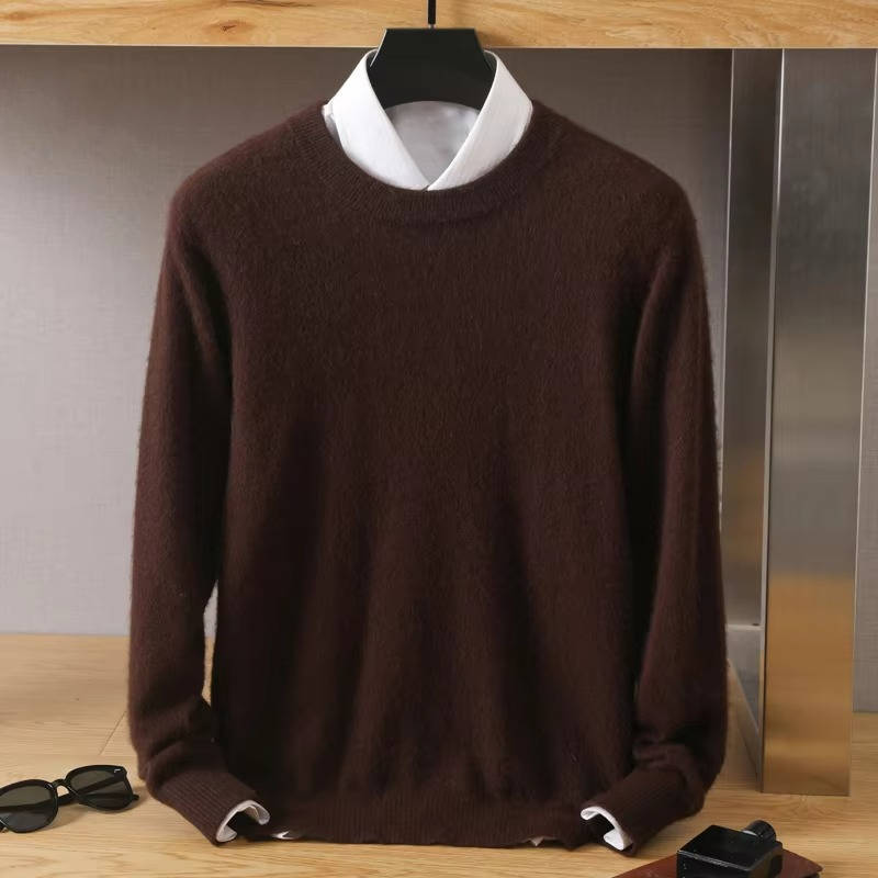 Maglione in Cashmere da Uomo Girocollo Manica Lunga — foto 15
