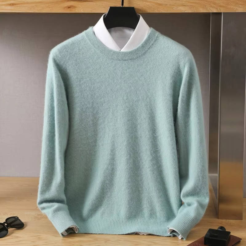 Maglione in Cashmere da Uomo Girocollo Manica Lunga — foto 17