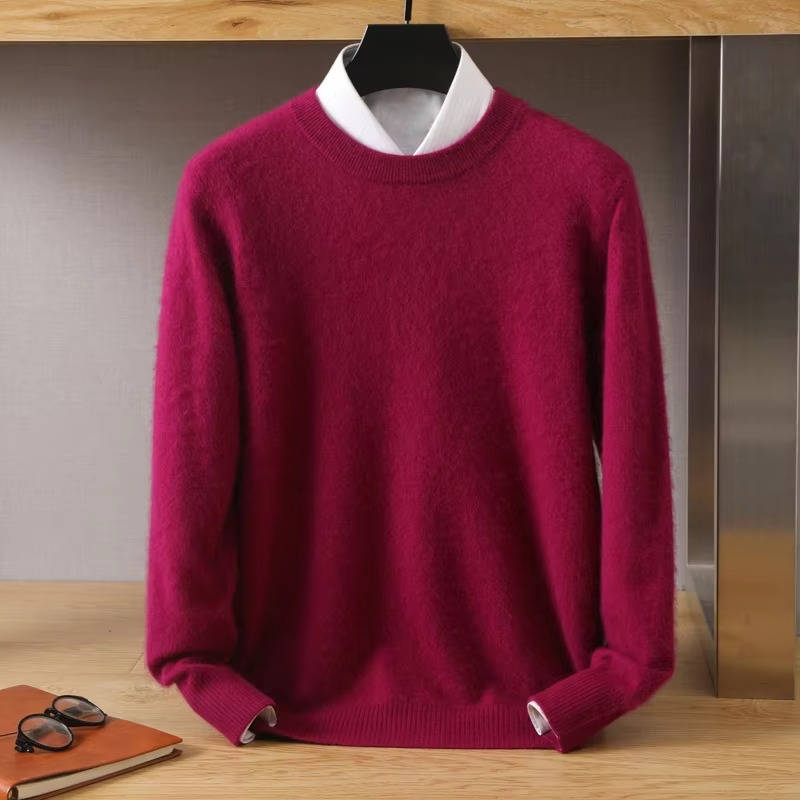 Maglione in Cashmere da Uomo Girocollo Manica Lunga — foto 18