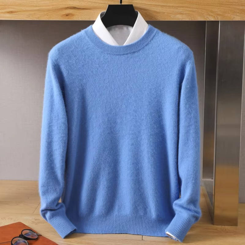 Maglione in Cashmere da Uomo Girocollo Manica Lunga — foto 2